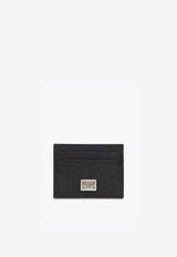 Dolce & Gabbana Logo Plaque Grained Leather Cardholder Black BP0330 AG219-80999