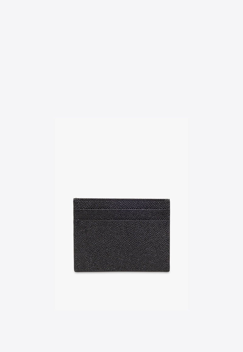 Dolce & Gabbana Logo Plaque Grained Leather Cardholder Black BP0330 AG219-80999