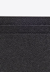 Dolce & Gabbana Logo Plaque Grained Leather Cardholder Black BP0330 AG219-80999