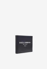 Dolce & Gabbana Logo Printed Calf Leather Wallet Navy BP1321 AN244-HBII7