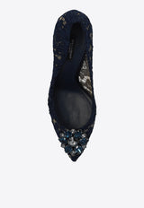 Dolce & Gabbana Bellucci 90 Guipure Lace Pumps Navy CD0101 AL198-80652