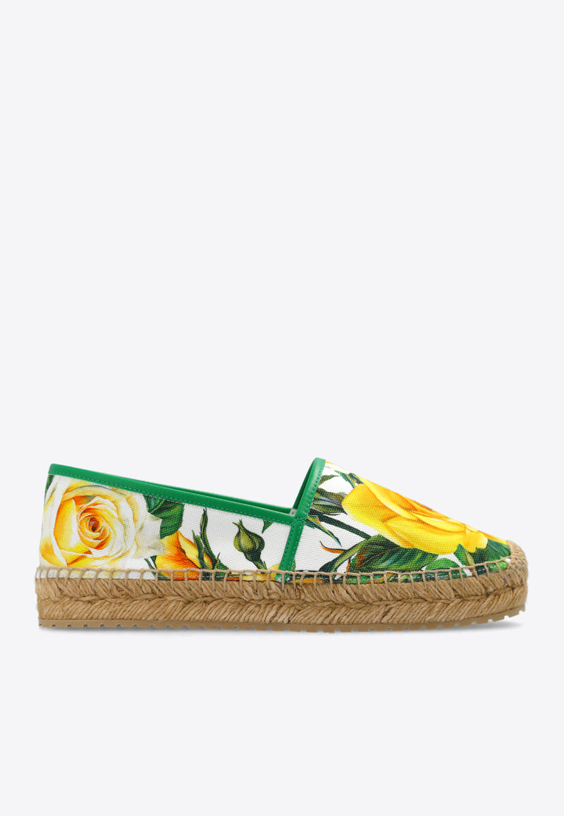 Dolce & Gabbana Rose Print Espadrilles Multicolor CE0119 AR842-HA3VO