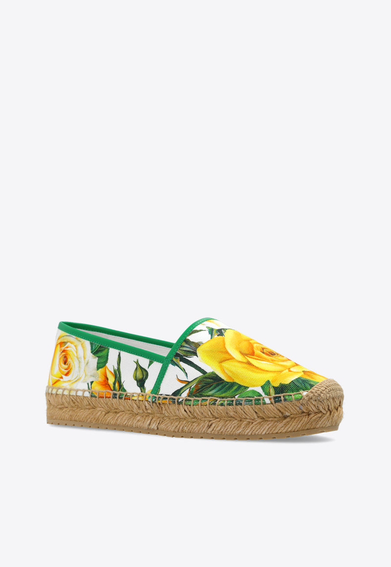 Dolce & Gabbana Rose Print Espadrilles Multicolor CE0119 AR842-HA3VO