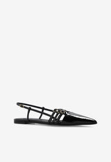 Dolce & Gabbana Court Patent Leather Slingback Flats Black CG0719 A1471-80999
