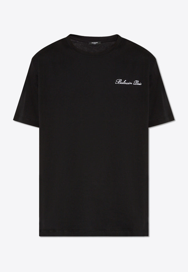 Balmain Signature Logo Oversized T-shirt Black CH1EG010 BC68-EAB