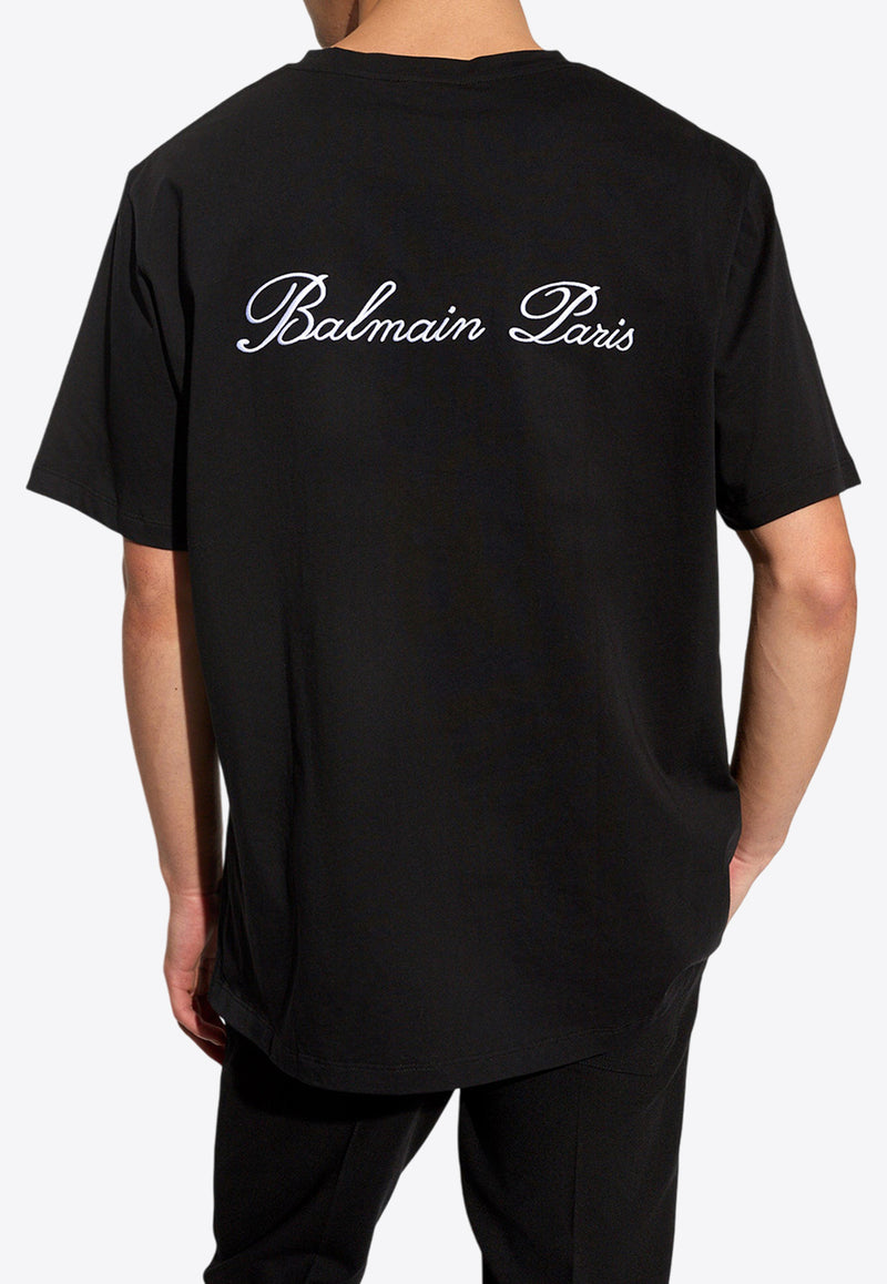 Balmain Signature Logo Oversized T-shirt Black CH1EG010 BC68-EAB