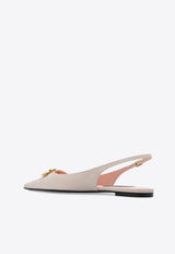 Dolce & Gabbana Lollo Slingback Flats in Polished Leather Pink CG0750 A1037-8L419