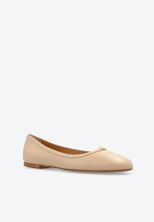 Chloé Marcie Leather Ballet Flats  Beige CHC24S973 H7-6J2