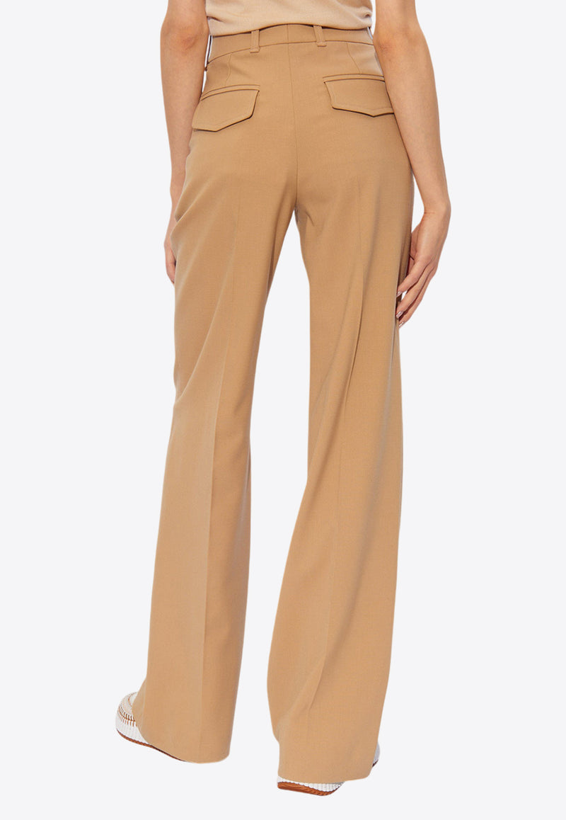 Chloé Straight-Leg Tailored Pants Beige CHC24SPA16 162-278