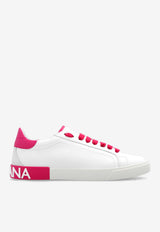 Dolce & Gabbana Portofino Leather Low-Top Sneakers White CK2203 AM779-8K084