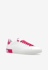 Dolce & Gabbana Portofino Leather Low-Top Sneakers White CK2203 AM779-8K084