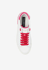 Dolce & Gabbana Portofino Leather Low-Top Sneakers White CK2203 AM779-8K084