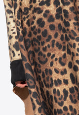 Dolce & Gabbana Leopard Print Sleeved Poncho Brown F0W0BT GDBW2-HA93M