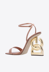 Dolce & Gabbana Keira 105 Patent Leather Sandals Beige CR1175 A1471-8H056