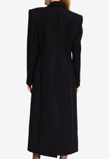 Dolce & Gabbana Single-Breasted Wool Long Coat Black F0W1LT FU227-N0000