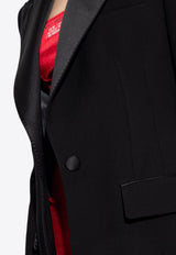 Dolce & Gabbana Single-Breasted Wool Long Coat Black F0W1LT FU227-N0000