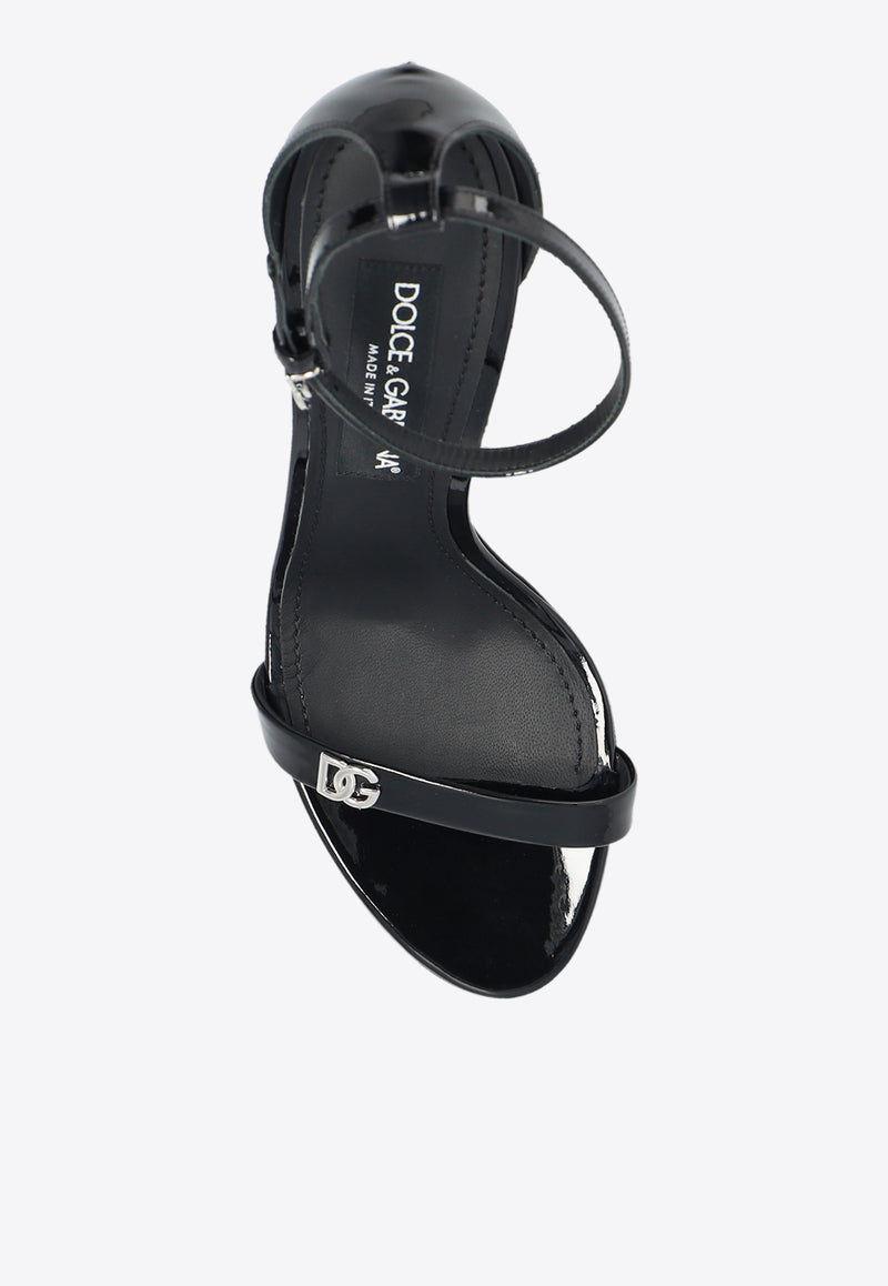 Dolce & Gabbana Keira 105 Patent Leather Sandals Black CR1679 AP622-80999