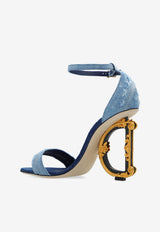 Dolce & Gabbana Keira 105 Denim Patchwork Sandals Blue CR0739 AO621-8M800