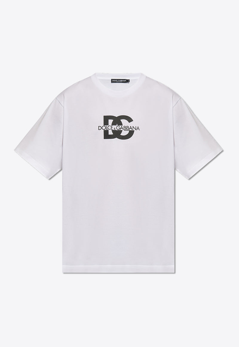 Dolce & Gabbana Logo Print Crewneck T-shirt White G8PN9T G7M1C-W0800