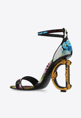 Dolce & Gabbana Keira 105 Floral Satin Sandals Multicolor CR0739 AR854-HN4YF