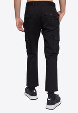 Dolce & Gabbana Logo Patch Cargo Pants Black GVB4ET FUFJU-N0000