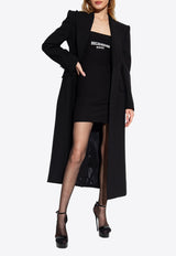 Dolce & Gabbana Single-Breasted Wool Long Coat Black F0W0JT HUMTB-N0000