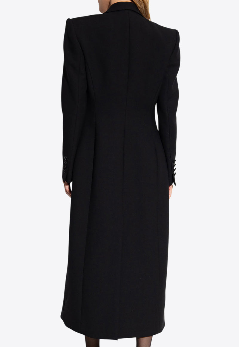 Dolce & Gabbana Single-Breasted Wool Long Coat Black F0W0JT HUMTB-N0000