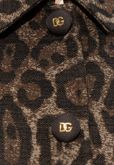 Dolce & Gabbana Leopard Print Wool Coat Brown F0V9IT FJ3D9-S8180