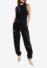 Dolce & Gabbana Contrast Stitch Logo Cargo Pants Black FTC20T FUFML-N0000