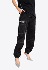 Dolce & Gabbana Contrast Stitch Logo Cargo Pants Black FTC20T FUFML-N0000