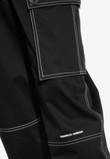 Dolce & Gabbana Contrast Stitch Logo Cargo Pants Black FTC20T FUFML-N0000