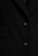 Dolce & Gabbana Single-Breasted Wool Blazer Black F29Z8T FUBGB-N0000