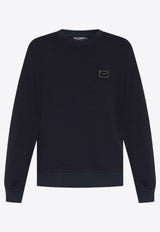 Dolce & Gabbana Logo Plaque Crewneck Sweatshirt Navy G9ABJT G7F2G-B0665