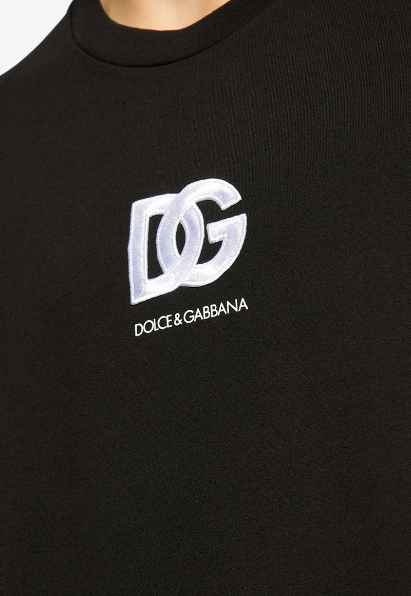 Dolce & Gabbana DG Logo Embroidered T-shirt Black G8PN9Z G7M2F-N0000