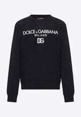 Dolce & Gabbana Logo Print Crewneck Sweatshirt Black G9ACGZ FU7DU-N0000