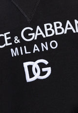 Dolce & Gabbana Logo Print Crewneck Sweatshirt Black G9ACGZ FU7DU-N0000