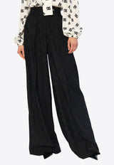 Dolce & Gabbana Monogram Jacquard Tailored Pants Black FTCP2T FJ2CI-N0000