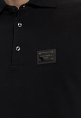 Dolce & Gabbana Logo Plaque Polo T-shirt Black G8PL4T G7F2H-N0000