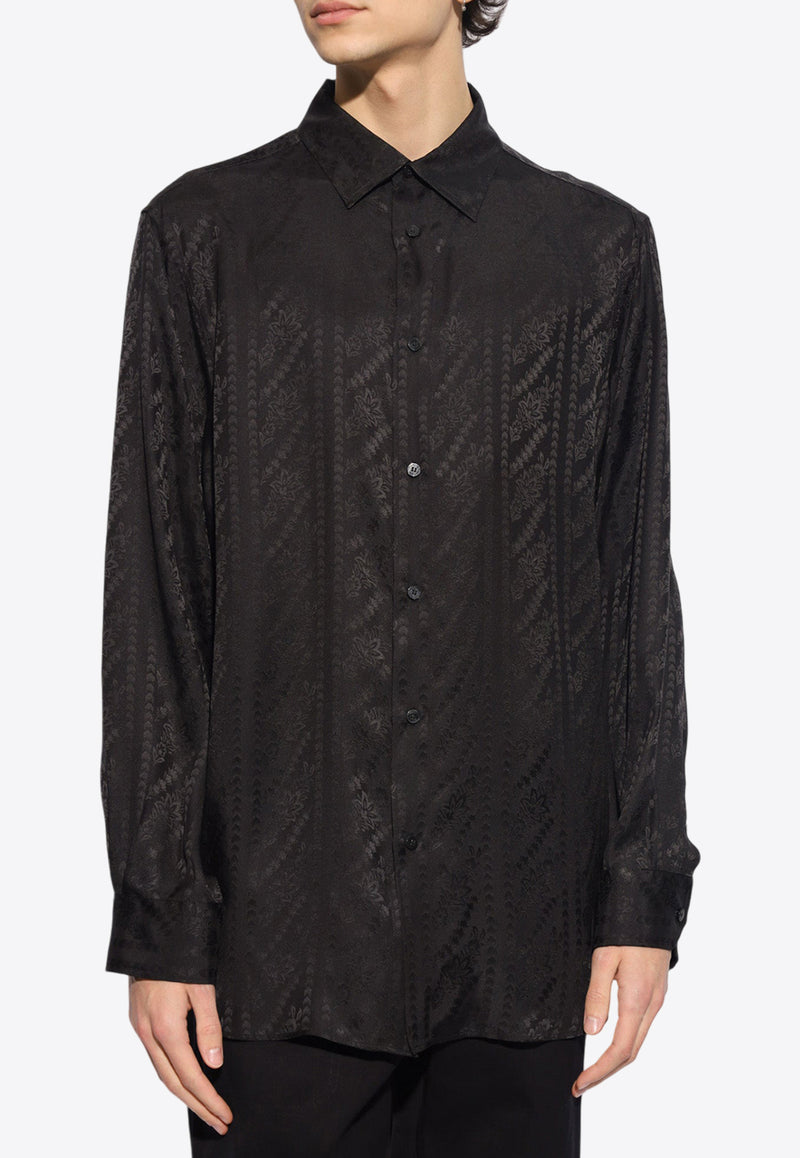 Etro Jacquard Silk Long-Sleeved Shirt Black MRIC0012 99TJ141-N0000