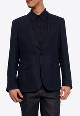 Dolce & Gabbana Single-Breasted Buttoned Blazer Navy G2QS6T HUMHJ-S8280