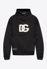 Dolce & Gabbana DG Logo Patch Hooded Sweatshirt Black G9ARGZ G7L3P-N0000