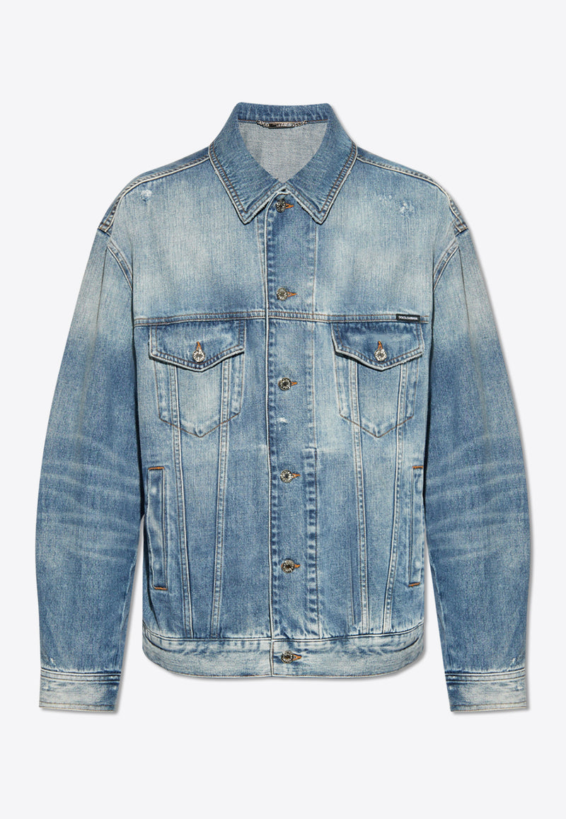 Dolce & Gabbana Distressed Denim Jacket Blue G9NL5D G8KO4-S9001