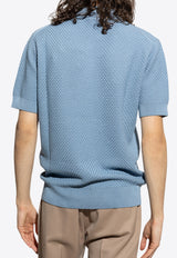 Dolce & Gabbana Textured Polo T-shirt Blue GXM72T JEMF7-B1932