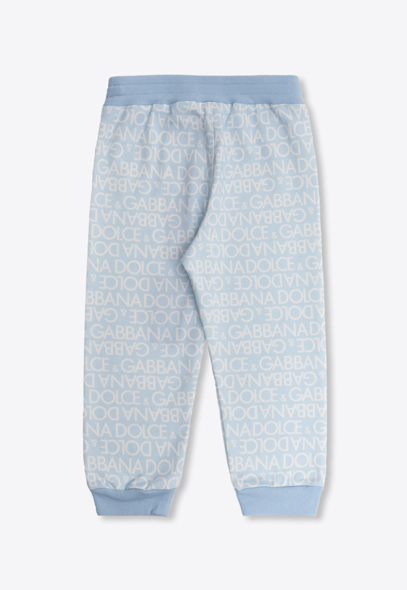 Dolce & Gabbana Kids Baby Boys All-Over Logo Track Pants Blue L1JPIB G7KR1-HCXCA