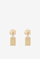 Logo Plaque DG Logo Drop Earrings
