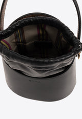 Etro Small Saturno Calf Leather Bucket Bag Black WP1E0001 AU021-N0000