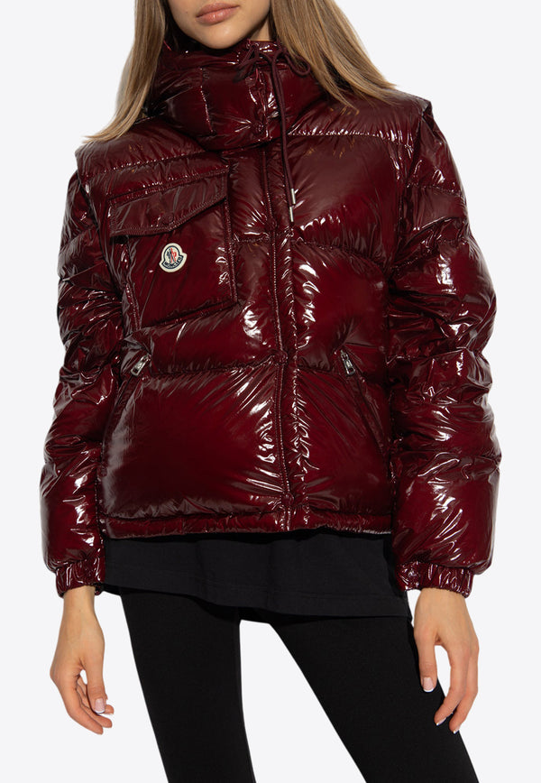 Moncler Karakorum Quilted Down Jacket Burgundy I20931A00183 59607-436