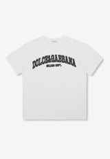 Dolce & Gabbana Kids Boys Logo Print Crewneck T-shirt White L4JTEY G7M1E-W0800