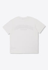 Dolce & Gabbana Kids Boys Logo Print Crewneck T-shirt White L4JTEY G7M1E-W0800