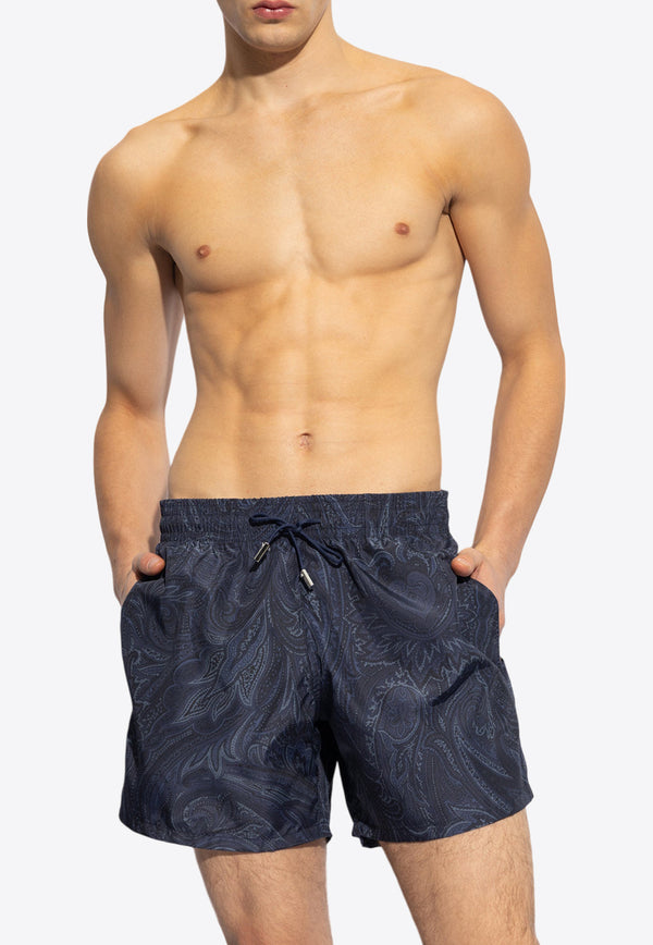 Etro Paisley Print Swim Shorts Navy KĄPIELOWE MRPB0001 99SAS69-X0810